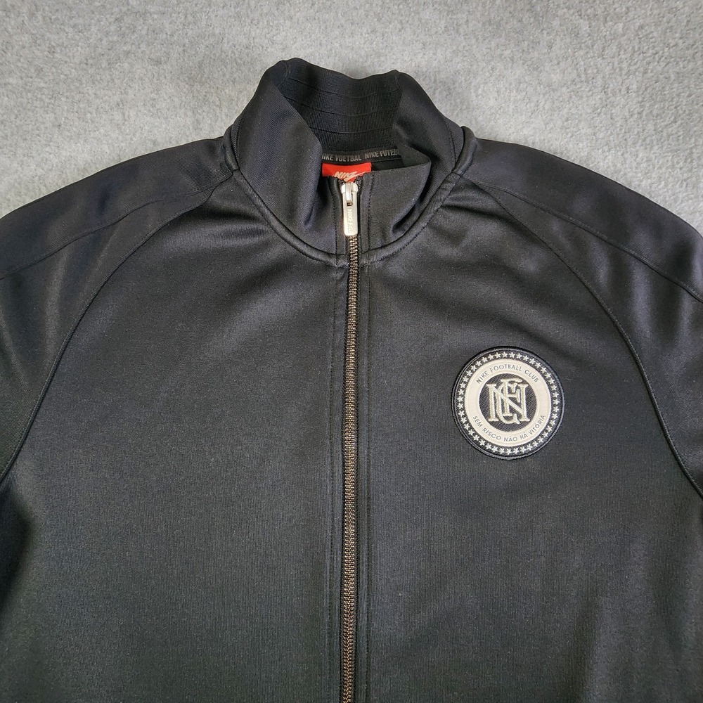 Nike Football Club Portuguese Tracksuit Jacket Mens Large Black Full Zip Soccer